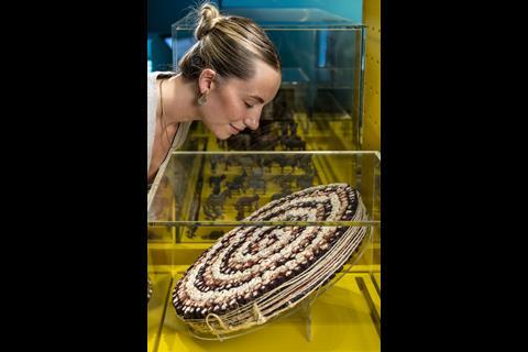 13_Visitor looking at an ‘Olotera’ tool for saving seeds in Future of Food at the Science Museum (c) Science Museum Group